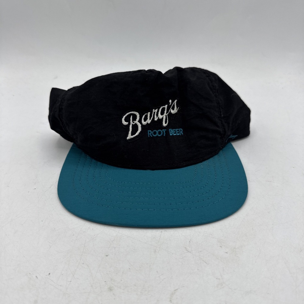 Vintage‎ Barq's Root Beer Hat Adults SnapBack Nylon 90s Soda Promo Swingster